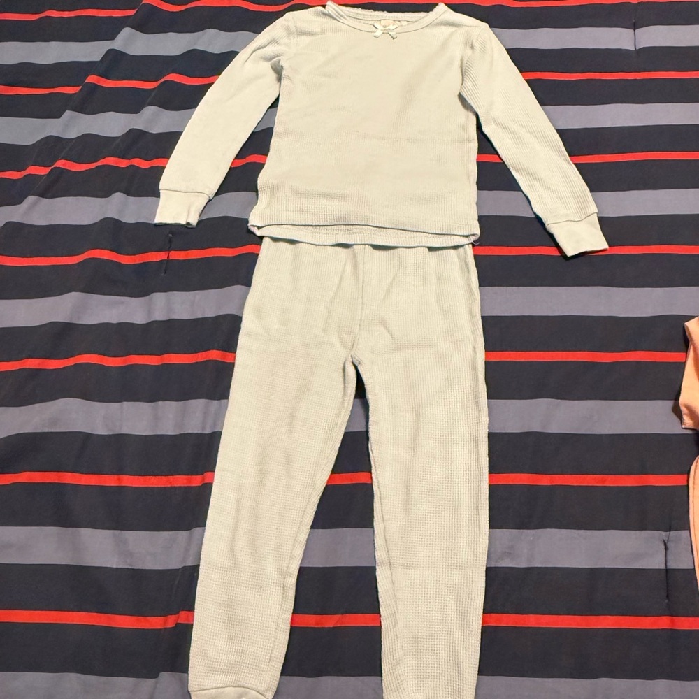 Cotton-blend Thermal Pajamas, Size 4